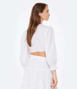 ANTIK BATIK Top Court Karo Blanc 8 ANTIK BATIK Top Court Karo Blanc -Majestic Filatures shop antik look20230110 199