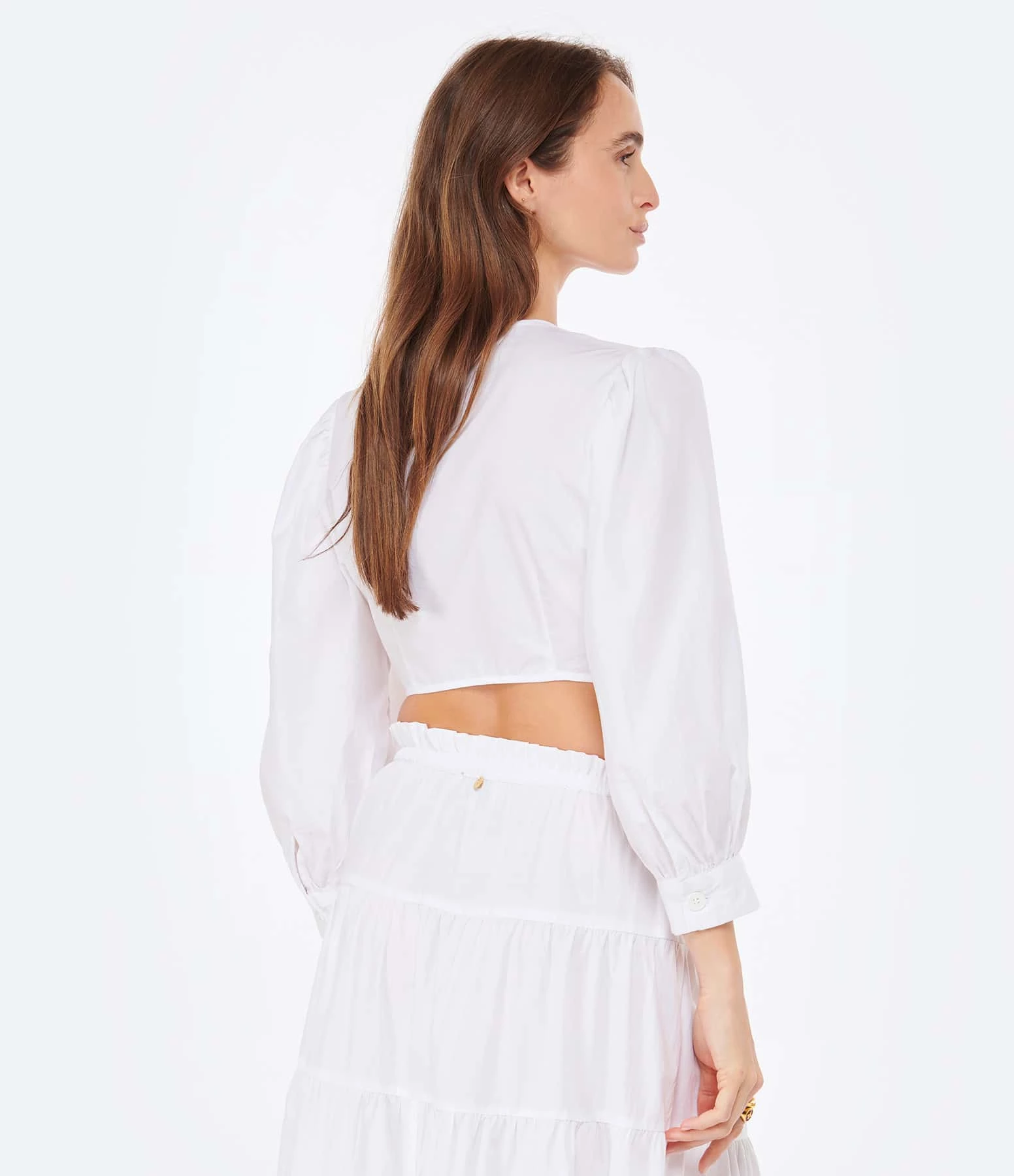 ANTIK BATIK Top Court Karo Blanc 4 ANTIK BATIK Top Court Karo Blanc – Image 4