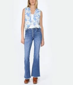 ANTIK BATIK Gilet Peony Bleu -Majestic Filatures shop antik look20230215 246