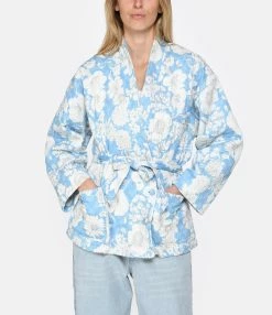 ANTIK BATIK Veste Kimono Peony Bleu -Majestic Filatures shop antik look20230215 299