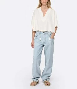 ANTIK BATIK Blouse Lilou Crème -Majestic Filatures shop antik look20230215 458