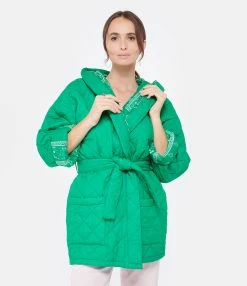 Kimono Bandana Vert, Collaboration Aokyanos X Véronika Loubry -Majestic Filatures shop aokyb look20221221 340