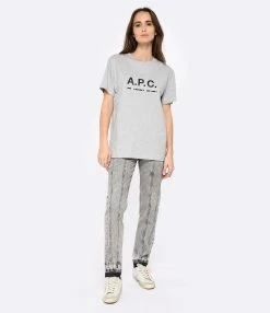 A.P.C. Tee-shirt Sven Coton Gris Chine 7 A.P.C. Tee-shirt Sven Coton Gris Chine -Majestic Filatures shop apcco look20221215 119