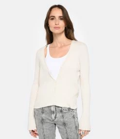 A.P.C. Cardigan Shanya Coton Blanc -Majestic Filatures shop apcco look20221215 124