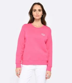 A.P.C. Sweatshirt Skye Coton Rose Vif -Majestic Filatures shop apcco look20221215 53
