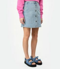 A.P.C. Jupe Paula Coton Indigo Délavé 8 A.P.C. Jupe Paula Coton Indigo Délavé -Majestic Filatures shop apcco look20221227 243