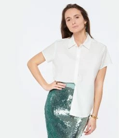 A.P.C. Chemise Marina Coton Blanc -Majestic Filatures shop apcco look20230126 121