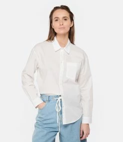 A.P.C. Chemise Boyfriend Logo Blanc -Majestic Filatures shop apcco look20230126 341