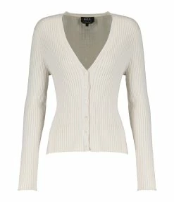 A.P.C. Cardigan Shanya Coton Blanc
