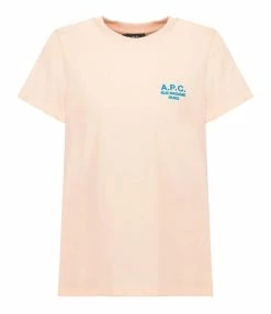 A.P.C. Tee-Shirt New Denise Coton Rose Pâle