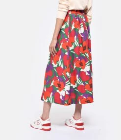 A.P.C. Jupe Midi Ravenna Rouge -Majestic Filatures shop apcvi look20230222 163