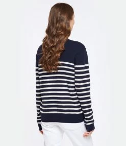 A.P.C. Pull Phoebe Coton Cachemire Marine -Majestic Filatures shop apcws look20230104 145
