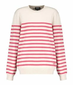 A.P.C. Pull Phoebe Coton Cachemire Blanc Cassé