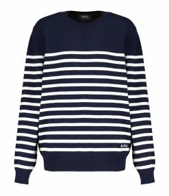 A.P.C. Pull Phoebe Coton Cachemire Marine