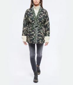 Veste Worker Quilt Camouflage Kaki, Collaboration Arizona Love X Véronika Loubry -Majestic Filatures shop arizo look20211124 16
