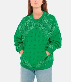 ARIZONA LOVE Sweatshirt Coton Bandana Vert 7 ARIZONA LOVE Sweatshirt Coton Bandana Vert -Majestic Filatures shop arizo look20220727 497