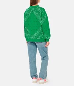 ARIZONA LOVE Sweatshirt Coton Bandana Vert 8 ARIZONA LOVE Sweatshirt Coton Bandana Vert -Majestic Filatures shop arizo look20220727 500