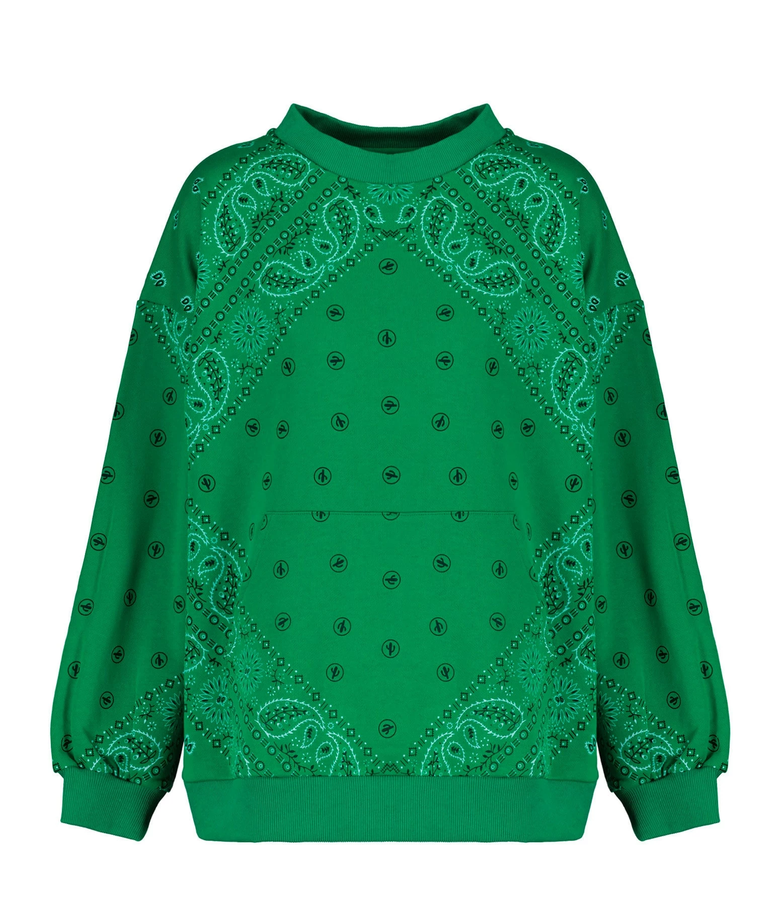 ARIZONA LOVE Sweatshirt Coton Bandana Vert 1 ARIZONA LOVE Sweatshirt Coton Bandana Vert