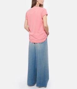 AUTRY Tee-shirt Matchpoint Flag Rose 9 AUTRY Tee-shirt Matchpoint Flag Rose -Majestic Filatures shop autry look20220209 92