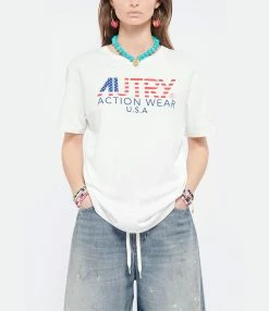 AUTRY Tee-shirt Iconic Action Blanc 7 AUTRY Tee-shirt Iconic Action Blanc -Majestic Filatures shop autry look20220223 111