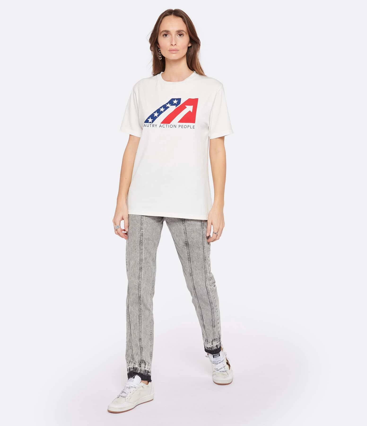 AUTRY Tee-shirt Iconic Action Coton Blanc 4 AUTRY Tee-shirt Iconic Action Coton Blanc – Image 4