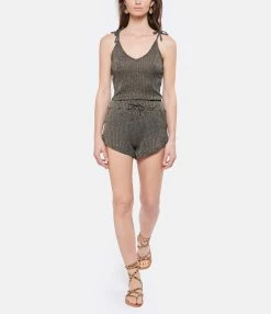 BELIZA Short Gia Maille Bleu Nuit Lurex -Majestic Filatures shop beliz look20220315 142