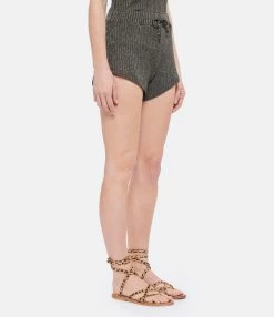 BELIZA Short Gia Maille Bleu Nuit Lurex -Majestic Filatures shop beliz look20220315 143