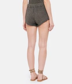 BELIZA Short Gia Maille Bleu Nuit Lurex -Majestic Filatures shop beliz look20220315 146