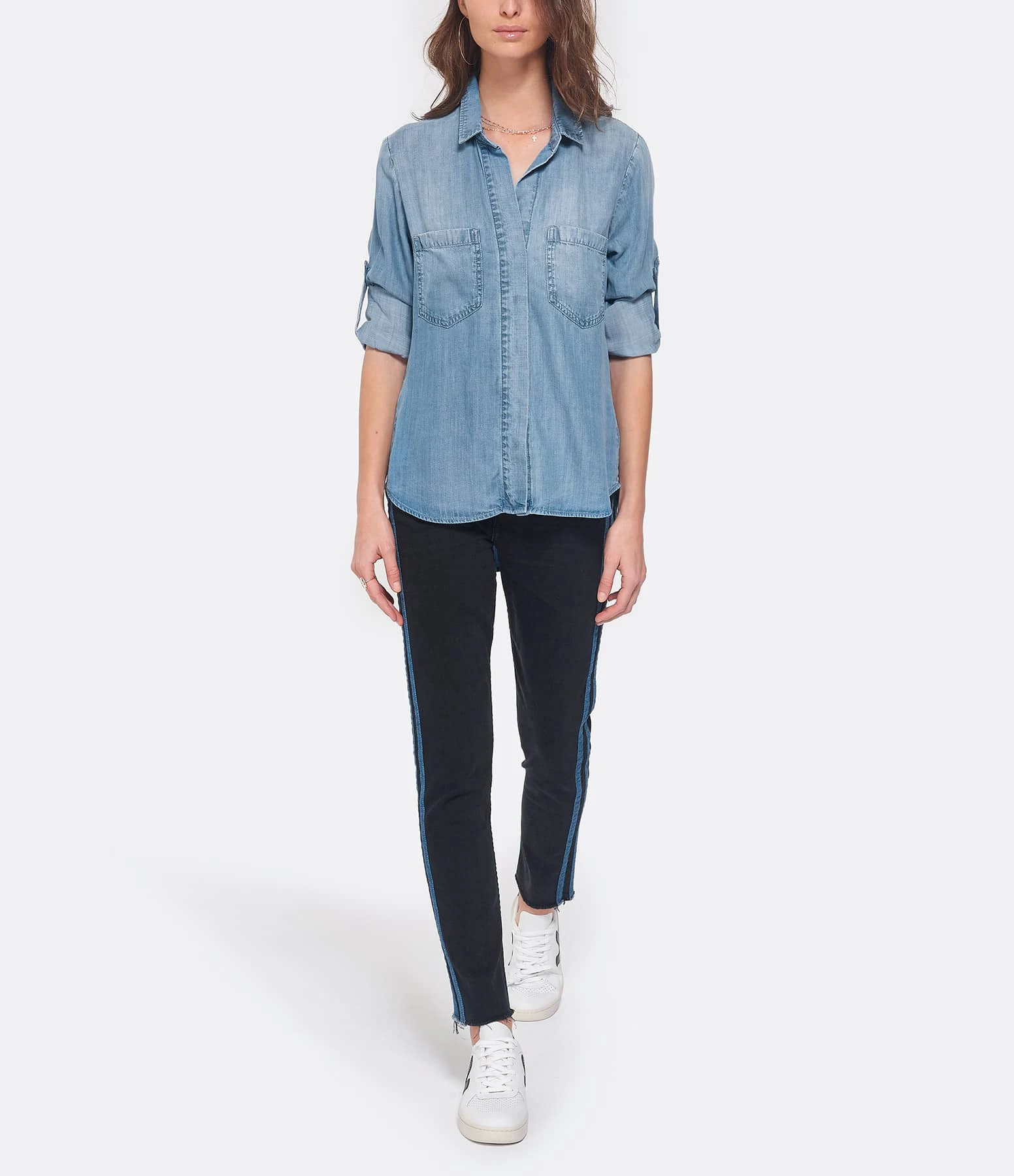 Bella Dahl Chemise Split Back Button Down Medium Ombre 3 Bella Dahl Chemise Split Back Button Down Medium Ombre – Image 3