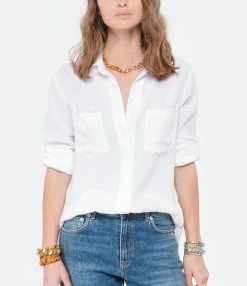 Bella Dahl Chemise Split Back Button Down Blanc 7 Bella Dahl Chemise Split Back Button Down Blanc -Majestic Filatures shop bella look20210407 210