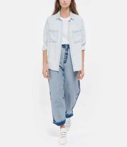 Bella Dahl Chemise Button Down Desert Sky Wash -Majestic Filatures shop bella look20210906 111