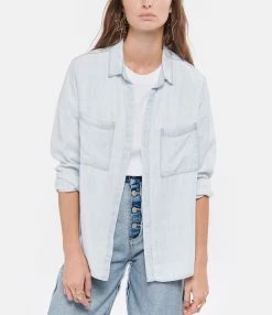 Bella Dahl Chemise Button Down Desert Sky Wash -Majestic Filatures shop bella look20210906 112