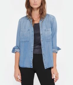 Bella Dahl Chemise Button Down Medium Ombre Wash -Majestic Filatures shop bella look20220831 361