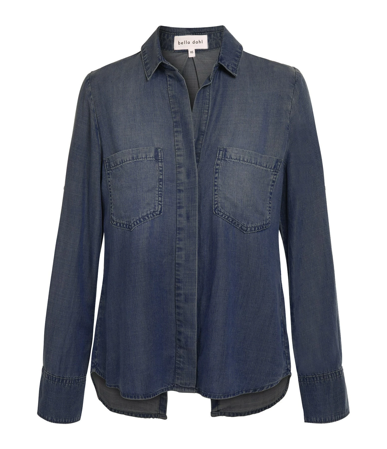 Bella Dahl Chemise Split Back Button Down Dark Ombre Wash 1 Bella Dahl Chemise Split Back Button Down Dark Ombre Wash