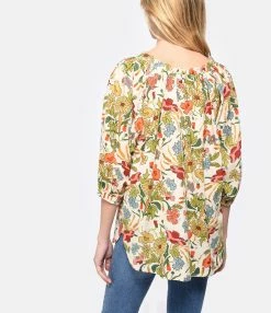 CHARLIE JOE Blouse Monize Coton Imprimé -Majestic Filatures shop charl look20230222 200