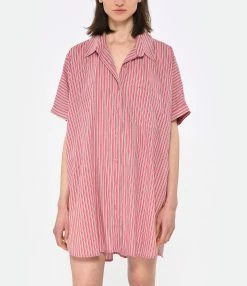 CHARLIE JOE Chemise Talya Coton Rayures -Majestic Filatures shop charl look20230223 261