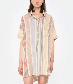 CHARLIE JOE Chemise Cassia Coton Rayures -Majestic Filatures shop charl look20230223 266