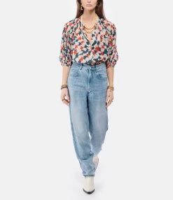 CHUFY Blouse Nora Coton Imprimé Sicily Red 11 CHUFY Blouse Nora Coton Imprimé Sicily Red -Majestic Filatures shop chufy look20211228 205