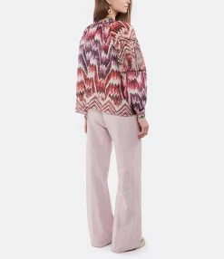 CHUFY Blouse Dante Coton Imprimé Calvi Pink -Majestic Filatures shop chufy look20211230 179