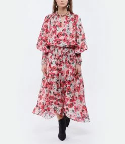 CHUFY Jupe Enzo Soie Imprimé Donato White -Majestic Filatures shop chufy look20211230 298