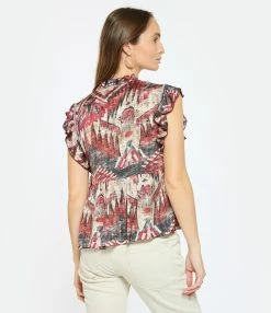 CHUFY Top Ellis Imprimé Framboise 9 CHUFY Top Ellis Imprimé Framboise -Majestic Filatures shop chufy look20230124 13