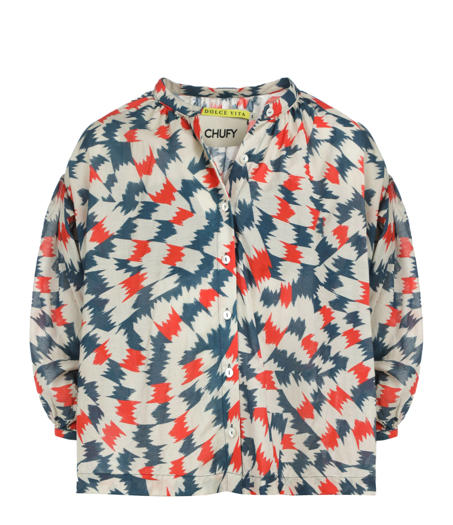 CHUFY Blouse Nora Coton Imprimé Sicily Red 1 CHUFY Blouse Nora Coton Imprimé Sicily Red