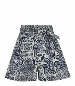 CHUFY Short Nino Coton Blanc Bleu