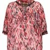 CHUFY Blouse Kissa Coton Soie Imprimé Rose