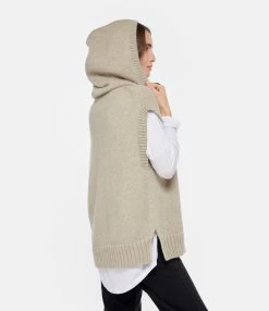 CLOSED Pull Sans Manches Capuche Alpaga Gris Marbré 9 CLOSED Pull Sans Manches Capuche Alpaga Gris Marbré -Majestic Filatures shop close look20221222 152