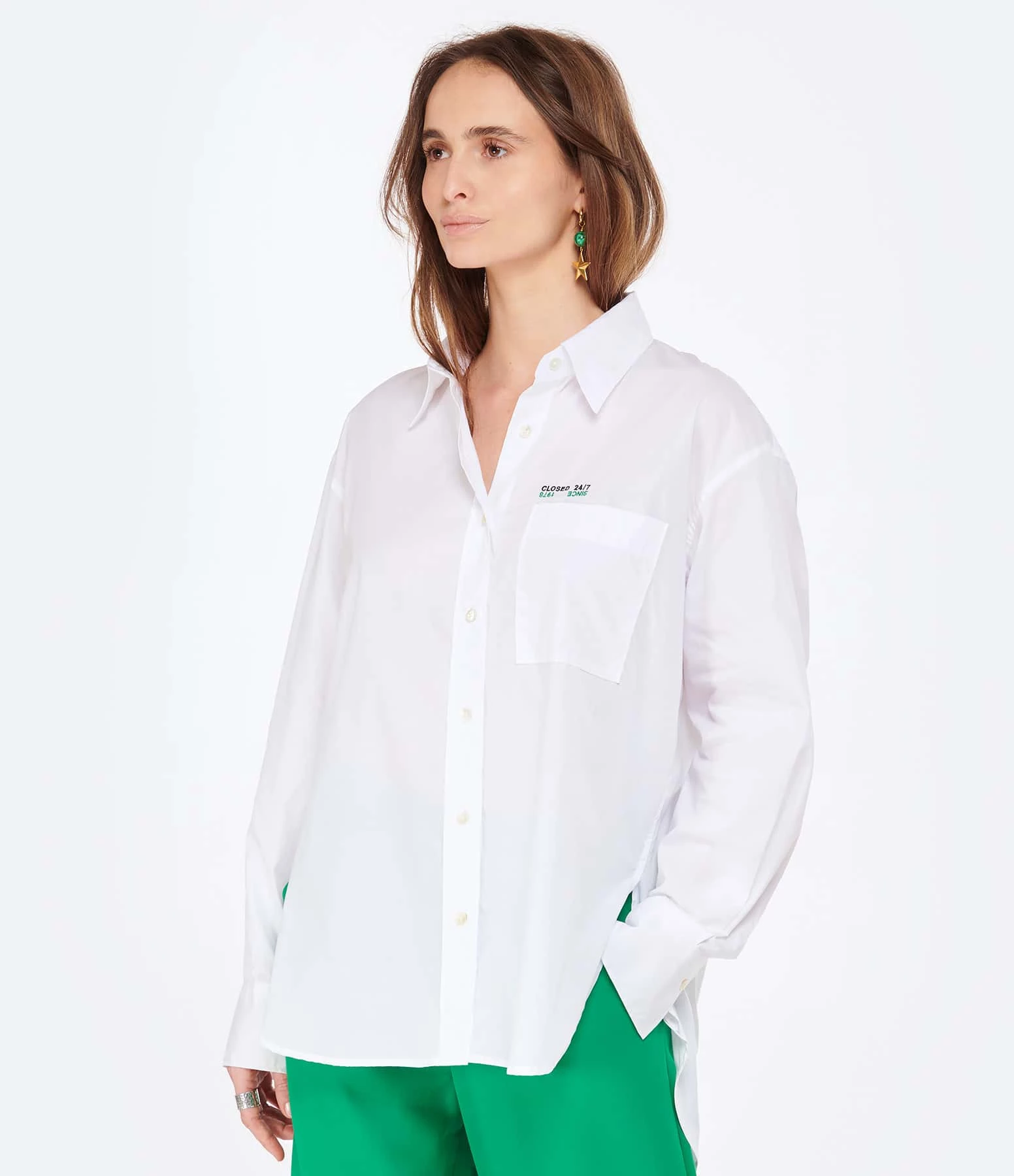 CLOSED Chemise Coton Bio Blanc 3 CLOSED Chemise Coton Bio Blanc – Image 3