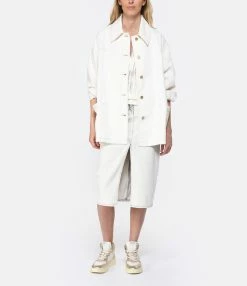 CLOSED Veste Denim Coton Crème -Majestic Filatures shop close look20230214 376