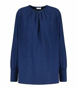 CLOSED Blouse Lin Coton Bleu Foncé