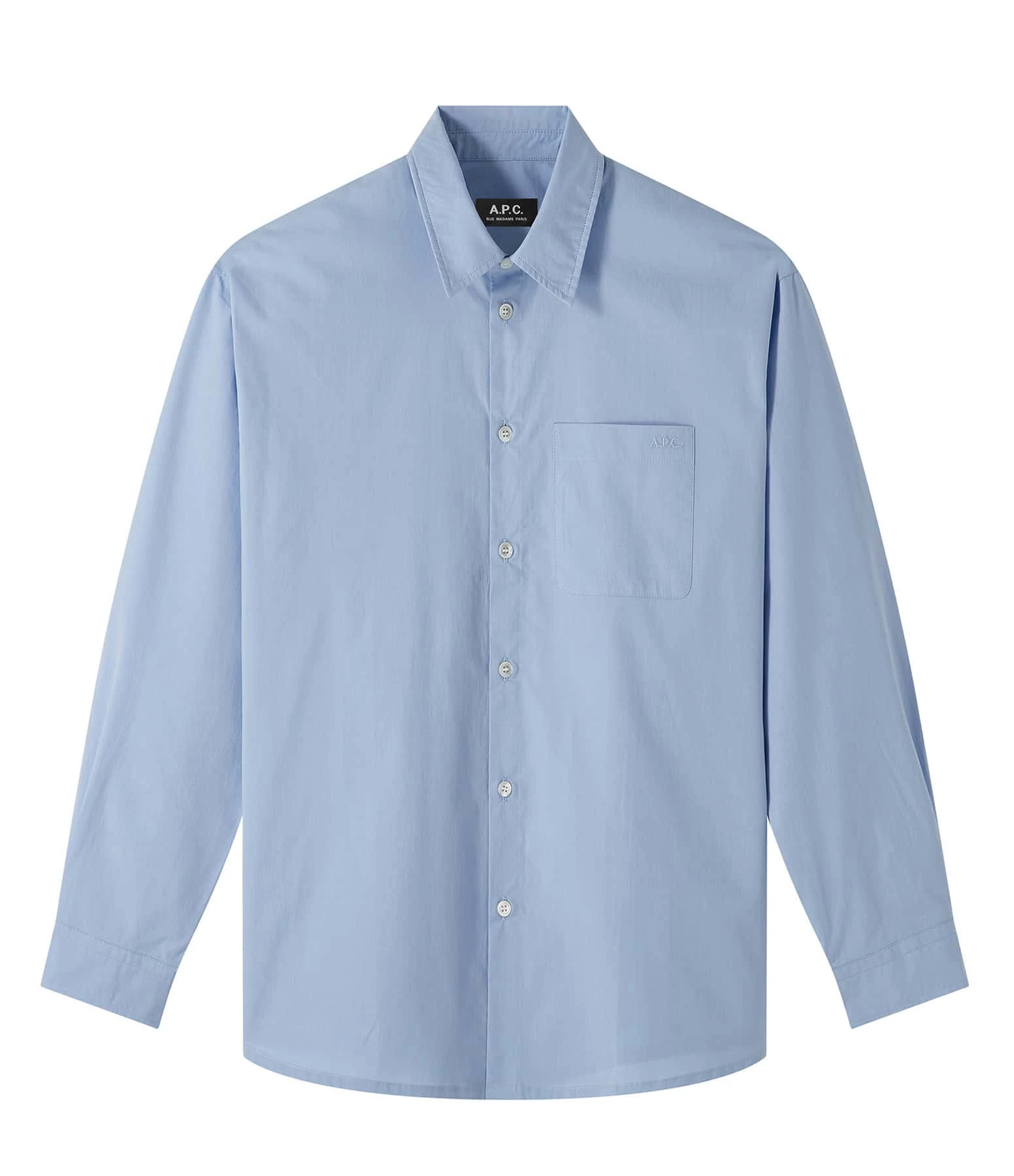 A.P.C. Chemise Boyfriend Logo Bleu Clair 1 A.P.C. Chemise Boyfriend Logo Bleu Clair