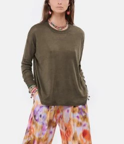 CT PLAGE Pull Lin Kaki -Majestic Filatures shop ctpla look20220202 261